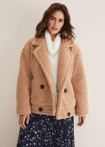 Phase Eight Kelsey Teddy Coats Brown Australia | TV5964837